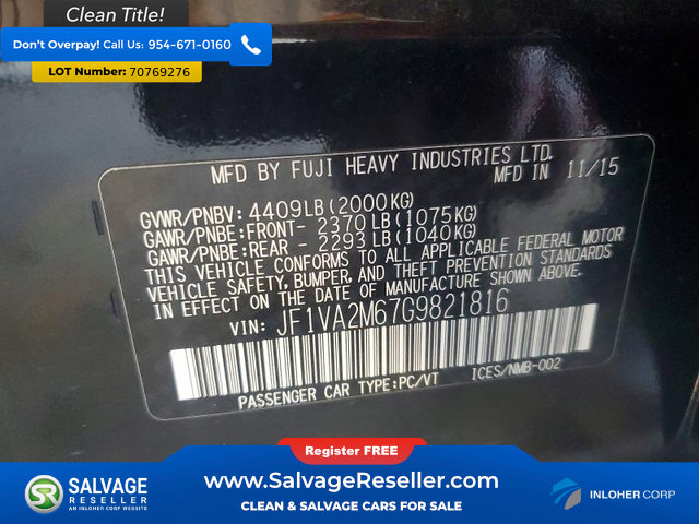 Used 2016 Subaru WRX STI AWD/4WD image 16