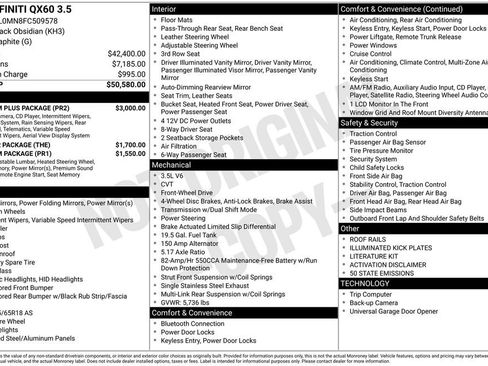 Used 2015 INFINITI QX60 FWD w/ Premium Plus Package image 47