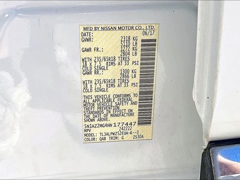 Used 2017 Nissan Murano S w/ Navigation Package image 35