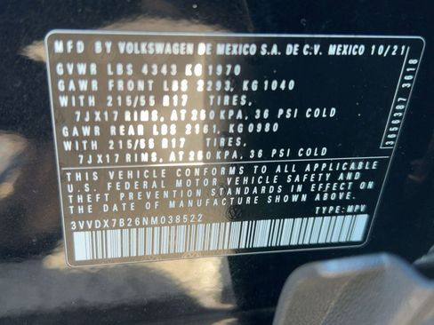 Used 2022 Volkswagen Taos S w/ IQ Drive S Package image 17