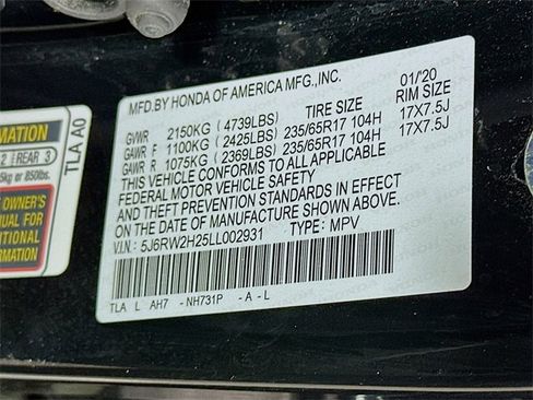 Certified 2020 Honda CR-V LX image 30