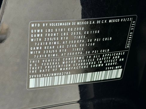Certified 2022 Volkswagen Tiguan SE FWD image 19