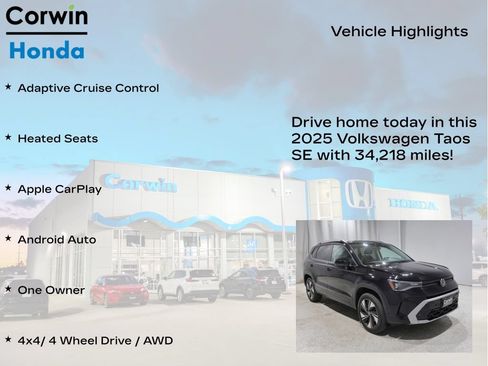 Used 2025 Volkswagen Taos SE AWD/4WD image 6