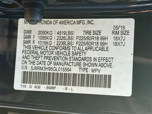 Used 2016 Honda CR-V Touring image 42