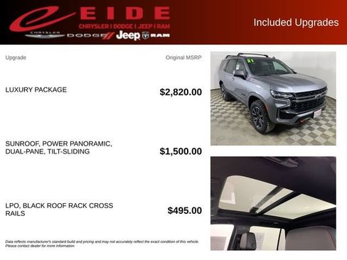Used 2021 Chevrolet Tahoe Z71 w/ Luxury Package AWD/4WD image 13
