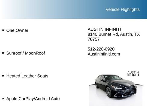 Used 2025 Lexus ES 350 w/ Premium Package FWD image 10