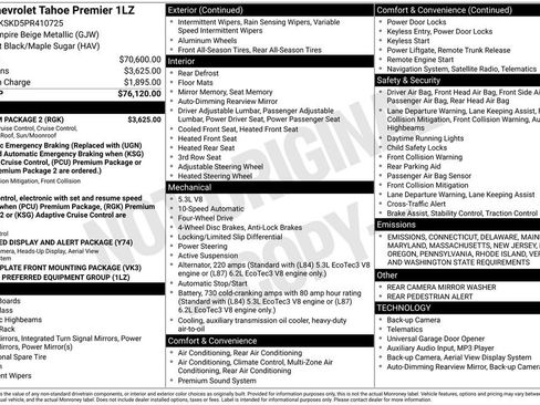 Used 2023 Chevrolet Tahoe Premier w/ Premium Package 2 image 47