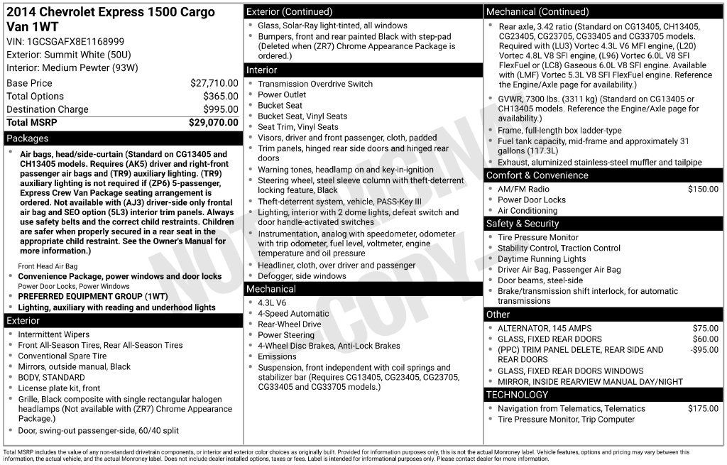 Used 2014 Chevrolet Express 1500 RWD image 6