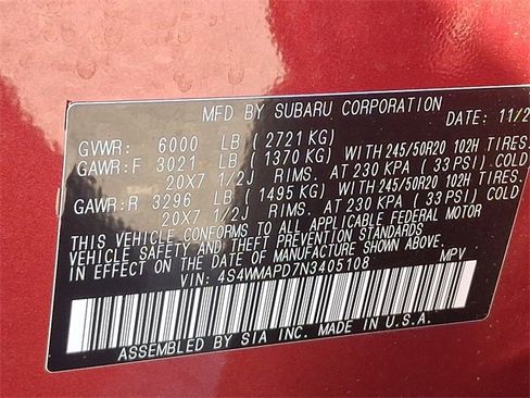 Certified 2022 Subaru Ascent Limited w/ Technology Package image 27