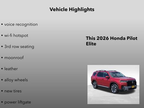 New 2026 Honda Pilot Elite image 15