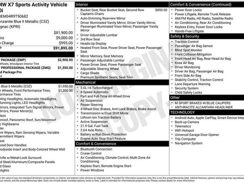 Used 2024 BMW X7 xDrive40i w/ M Sport Package AWD/4WD image 38