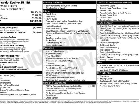 Used 2023 Chevrolet Equinox RS w/ RS Leather Package FWD image 6