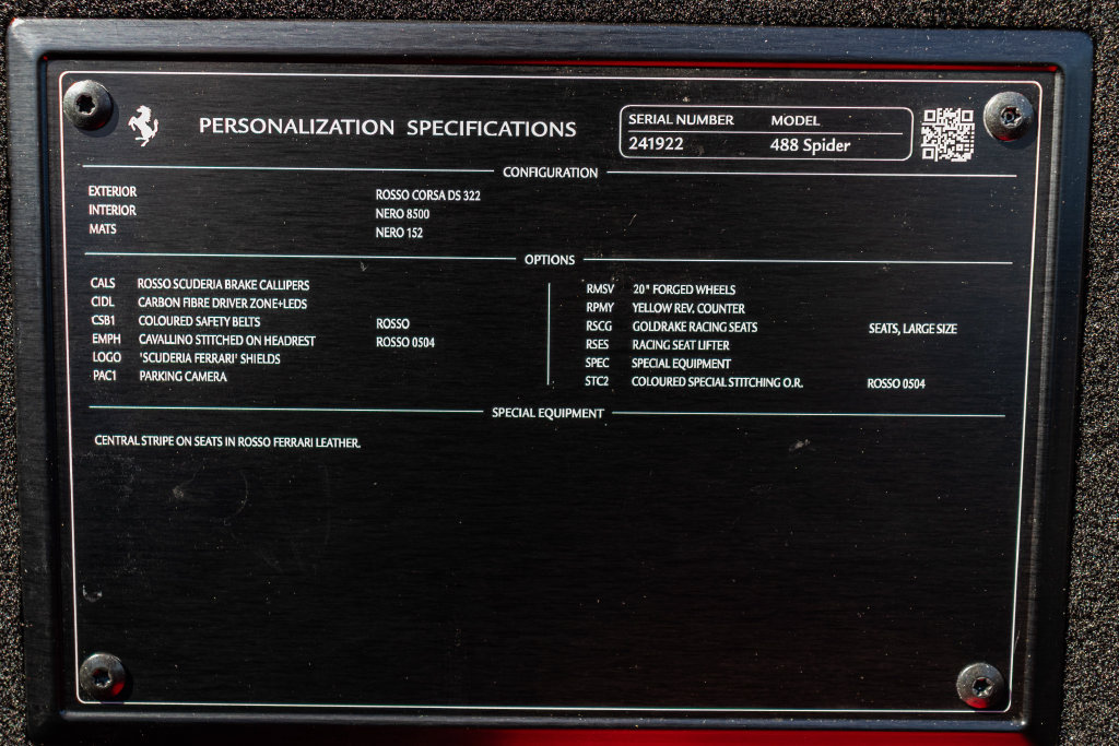 Certified 2019 Ferrari 488 Spider RWD image 60