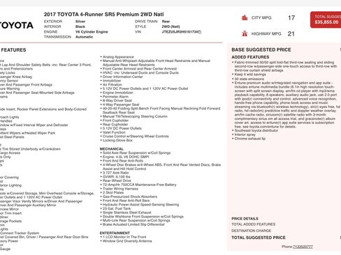 Used 2017 Toyota 4Runner SR5 image 2