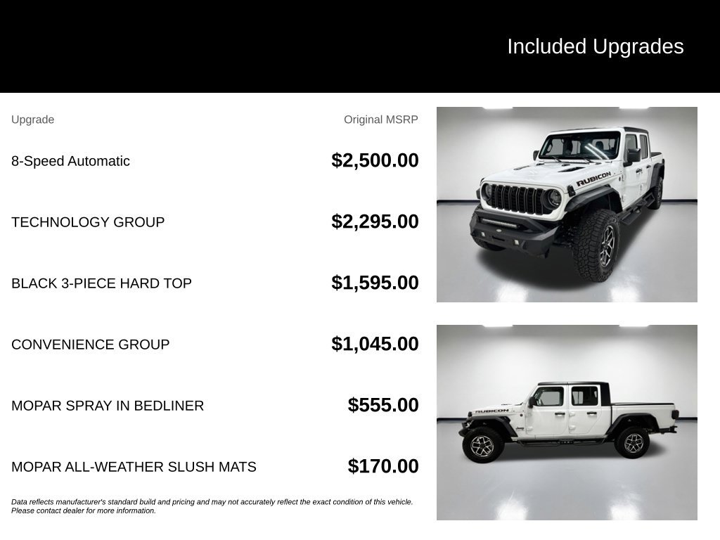 Used 2024 Jeep Gladiator Rubicon w/ Technology Group AWD/4WD image 7