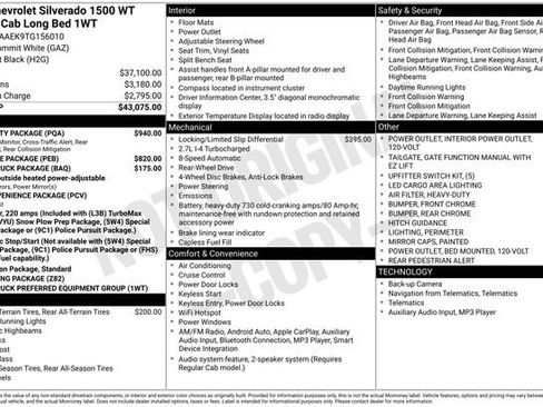 New 2026 Chevrolet Silverado 1500 W/T w/ WT Safety Package RWD image 2