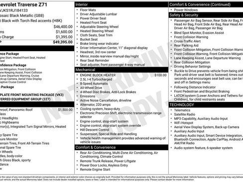 Certified 2024 Chevrolet Traverse Z71 AWD/4WD image 6
