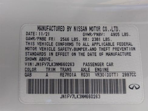 Used 2022 INFINITI Q60 Red Sport 400 w/ Cargo Package image 42