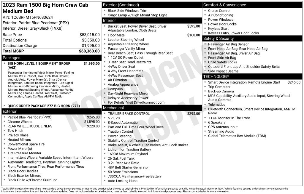 Used 2023 RAM 1500 Big Horn AWD/4WD image 5