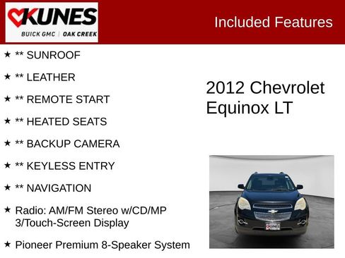 Used 2012 Chevrolet Equinox LT AWD/4WD image 2
