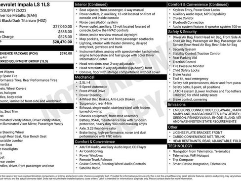 Used 2015 Chevrolet Impala LS w/ LS Convenience Package image 31