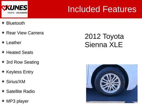 Used 2012 Toyota Sienna XLE w/ Entertainment Pkg FWD image 2