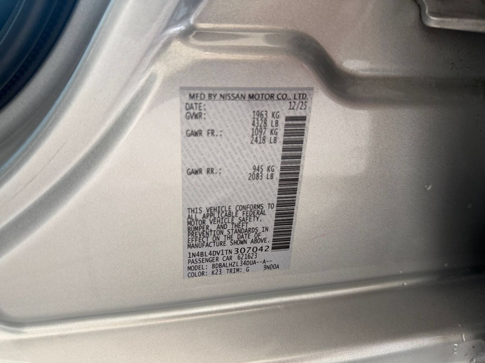 Used 2026 Nissan Altima 2.5 SV FWD image 22