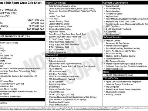 Used 2021 RAM 1500 Sport AWD/4WD image 1