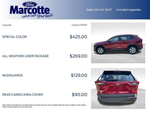 Used 2020 Toyota RAV4 LE w/ All Weather Liner Package AWD/4WD image 4