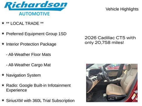 Used 2026 Cadillac CT5 Premium Luxury AWD/4WD image 11