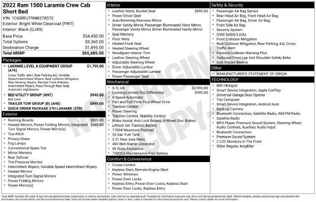 Used 2022 RAM 1500 Laramie AWD/4WD image 43