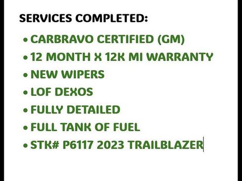 Certified 2023 Chevrolet TrailBlazer LS FWD image 35