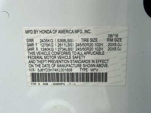 Used 2019 Acura MDX FWD w/ Tech & Entertainment image 36