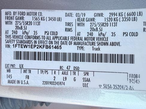 Used 2019 Ford F150 XLT w/ Equipment Group 302A Luxury image 16