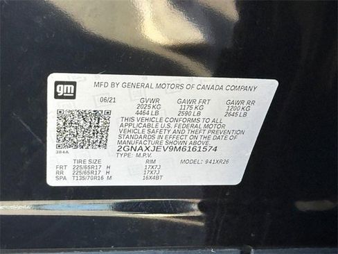 Used 2021 Chevrolet Equinox LT w/ Driver Convenience Package image 27