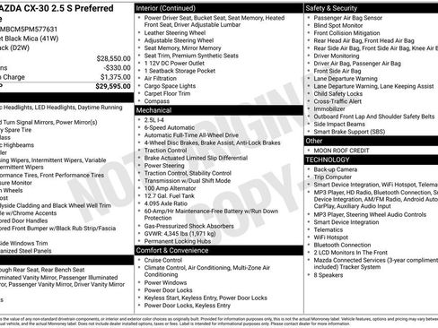 Used 2023 MAZDA CX-30 AWD 2.5 S w/ Preferred Package image 4