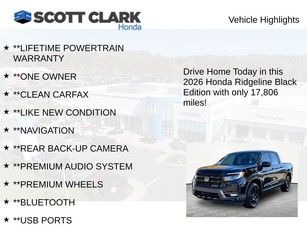 Used 2026 Honda Ridgeline Black Edition image 11