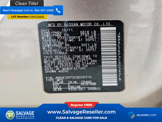 Used 2012 Nissan Quest S FWD image 17