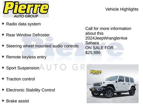 Used 2024 Jeep Wrangler Unlimited Sahara AWD/4WD image 14