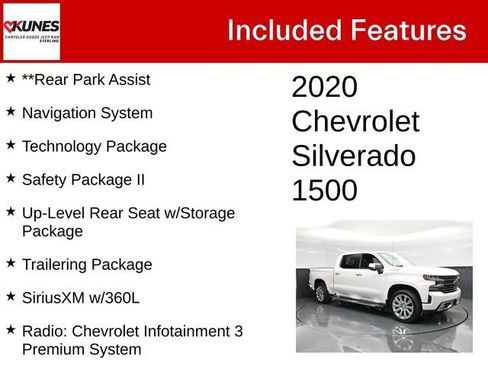 Used 2020 Chevrolet Silverado 1500 High Country w/ Technology Package AWD/4WD image 5