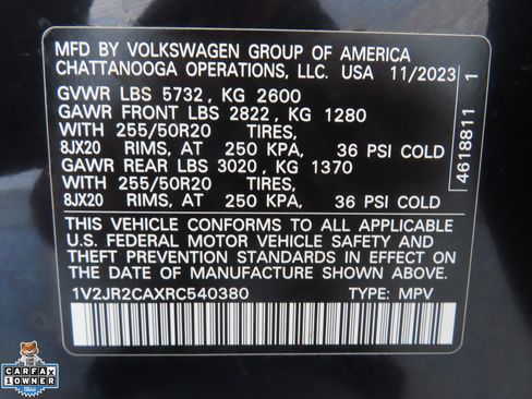 Used 2024 Volkswagen Atlas SE w/ Panoramic Sunroof Package FWD image 31