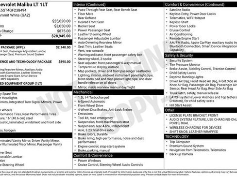 Used 2016 Chevrolet Malibu LT w/ Leather Package FWD image 27