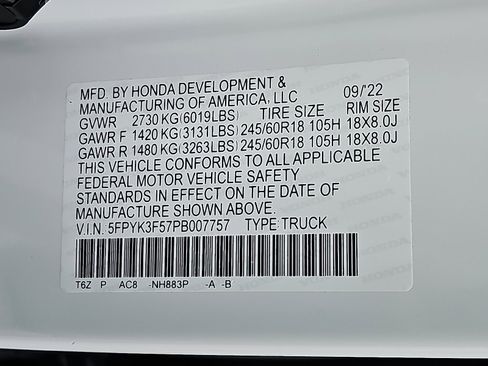 Used 2023 Honda Ridgeline RTL image 27