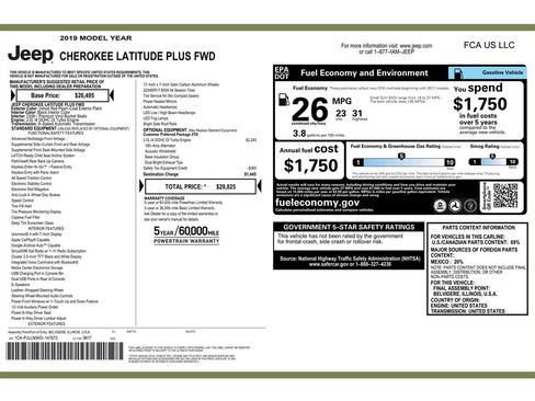 Used 2019 Jeep Cherokee Latitude Plus image 9