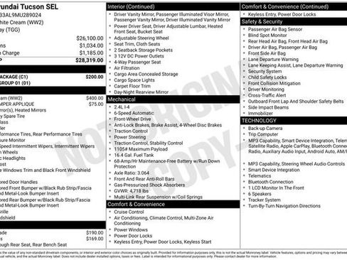 Used 2021 Hyundai Tucson SEL w/ Cargo Package FWD image 2