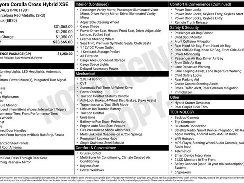 Used 2023 Toyota Corolla Cross AWD Hybrid w/ Convenience Package image 16