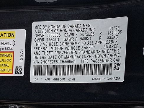 New 2026 Honda Civic Sport image 18