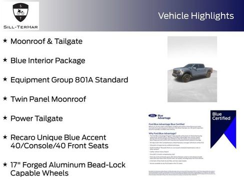 Certified 2023 Ford F150 Raptor w/ Blue Interior Package AWD/4WD image 4