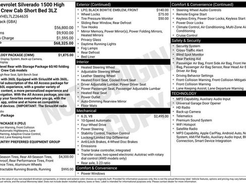 Certified 2020 Chevrolet Silverado 1500 High Country w/ Technology Package AWD/4WD image 14