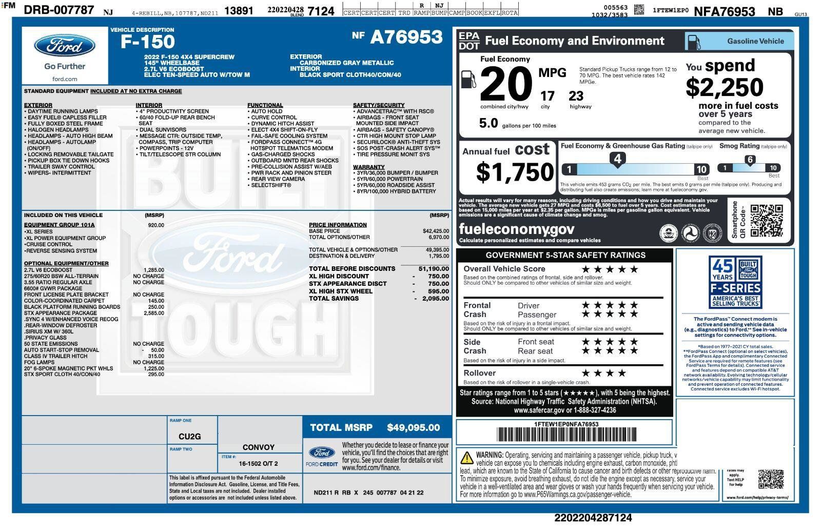 Used 2022 Ford F150 XL w/ STX Appearance Package AWD/4WD image 3